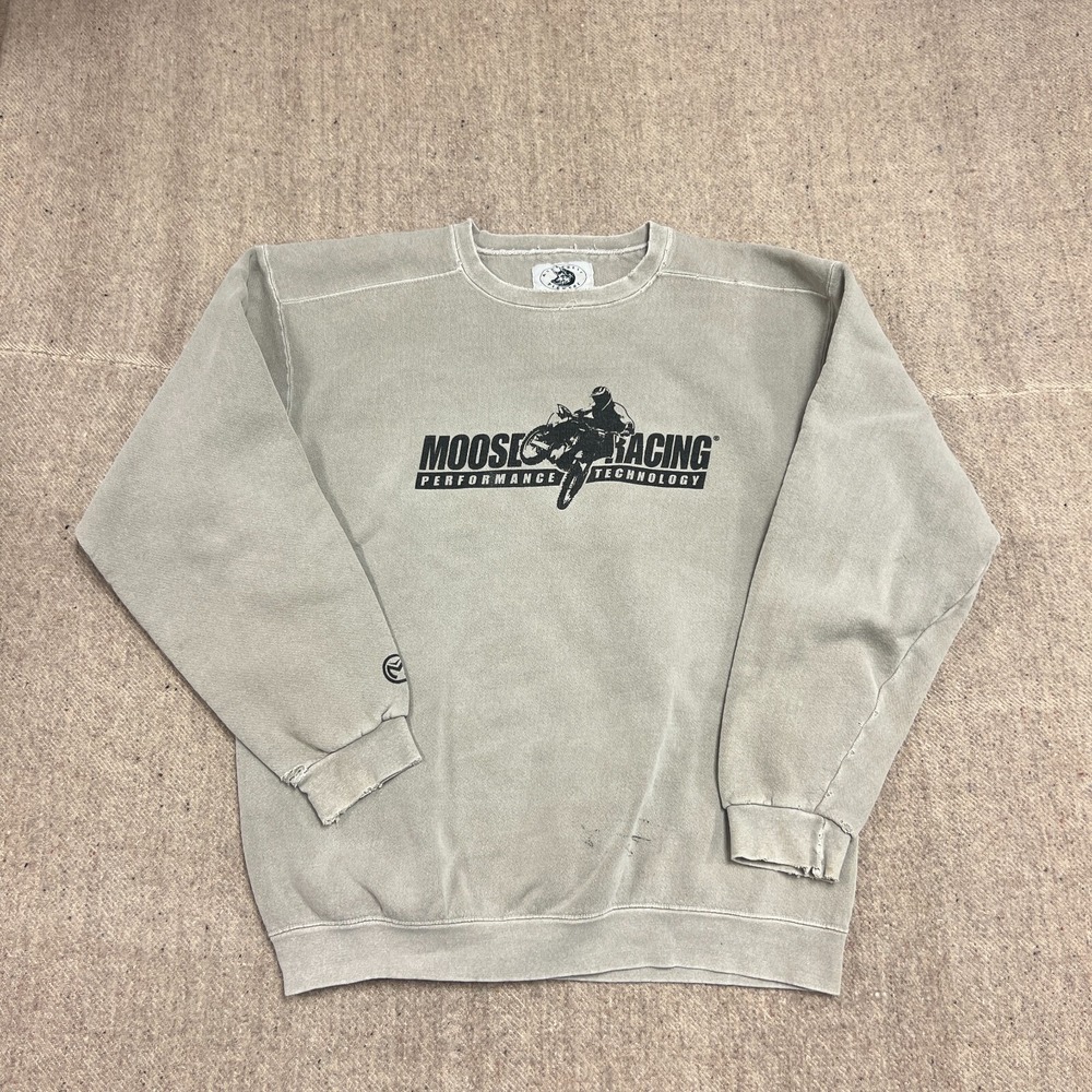 Vintage Moose Racing Dirtbike Sweatshirt XL Gray 1990s